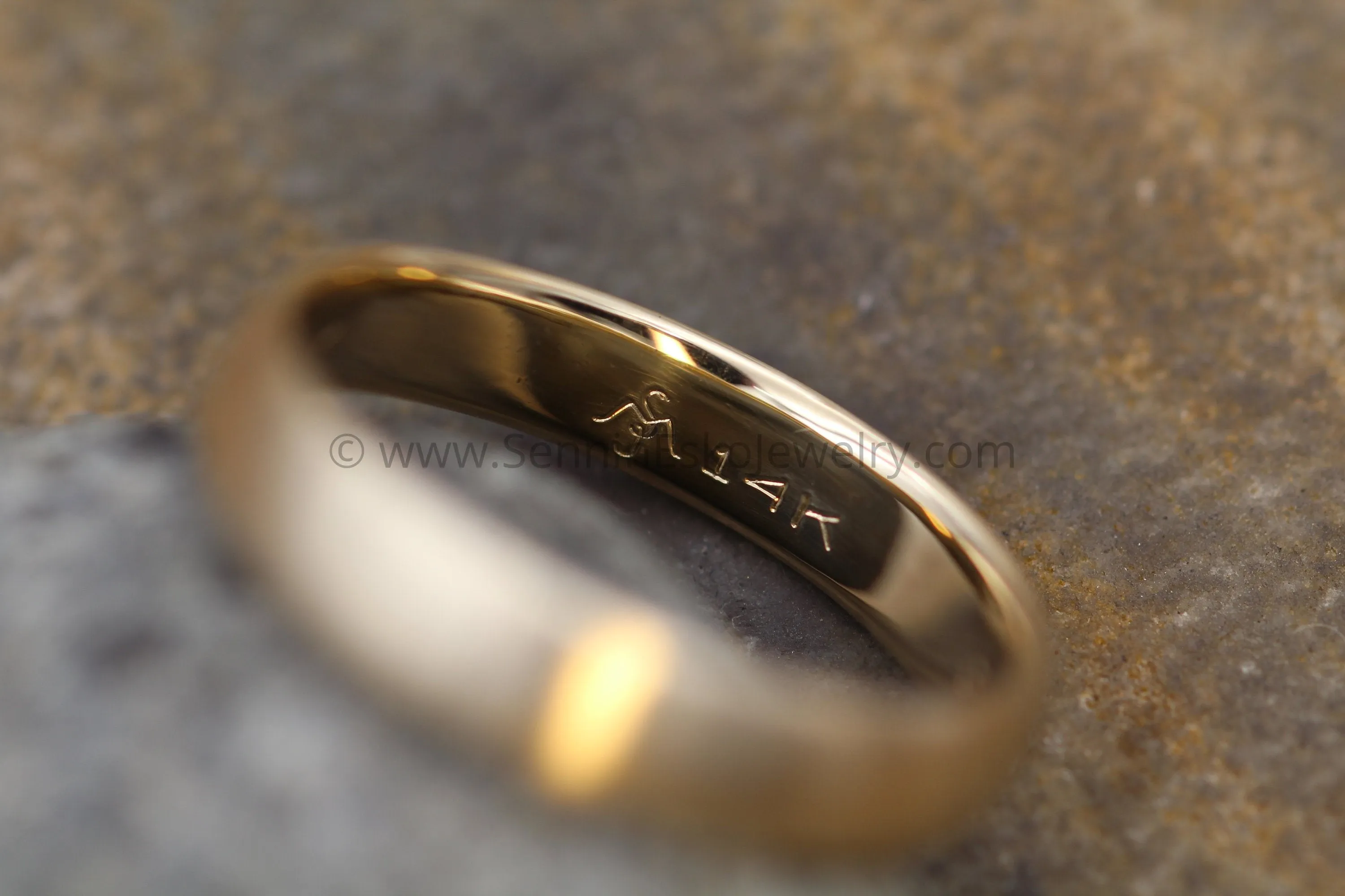 Comfort Fit 14kt Yellow Gold 4.5x1.4mm Band - Matte Finish