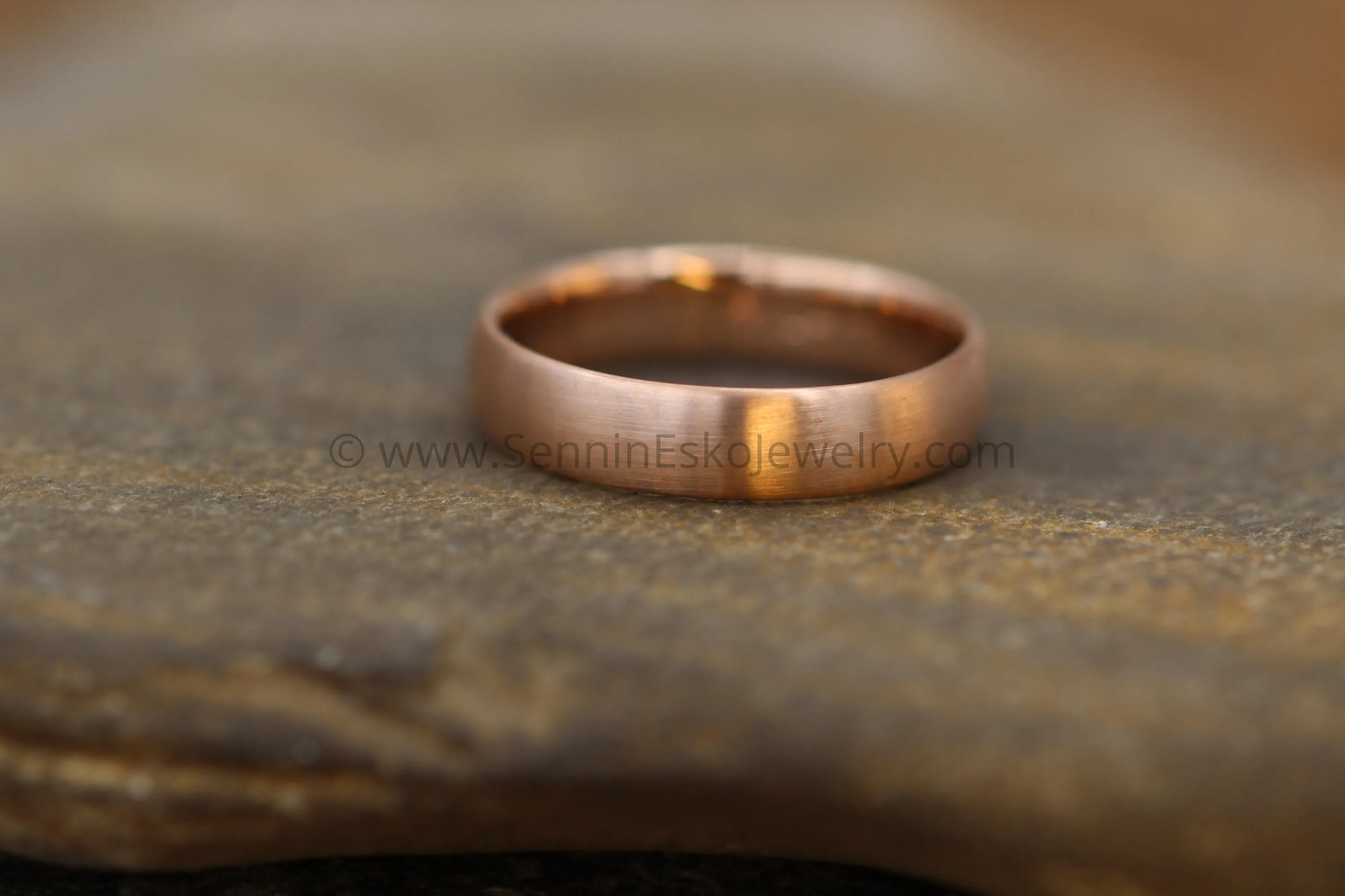 Comfort Fit 14kt Yellow Gold 4.5x1.4mm Band - Matte Finish