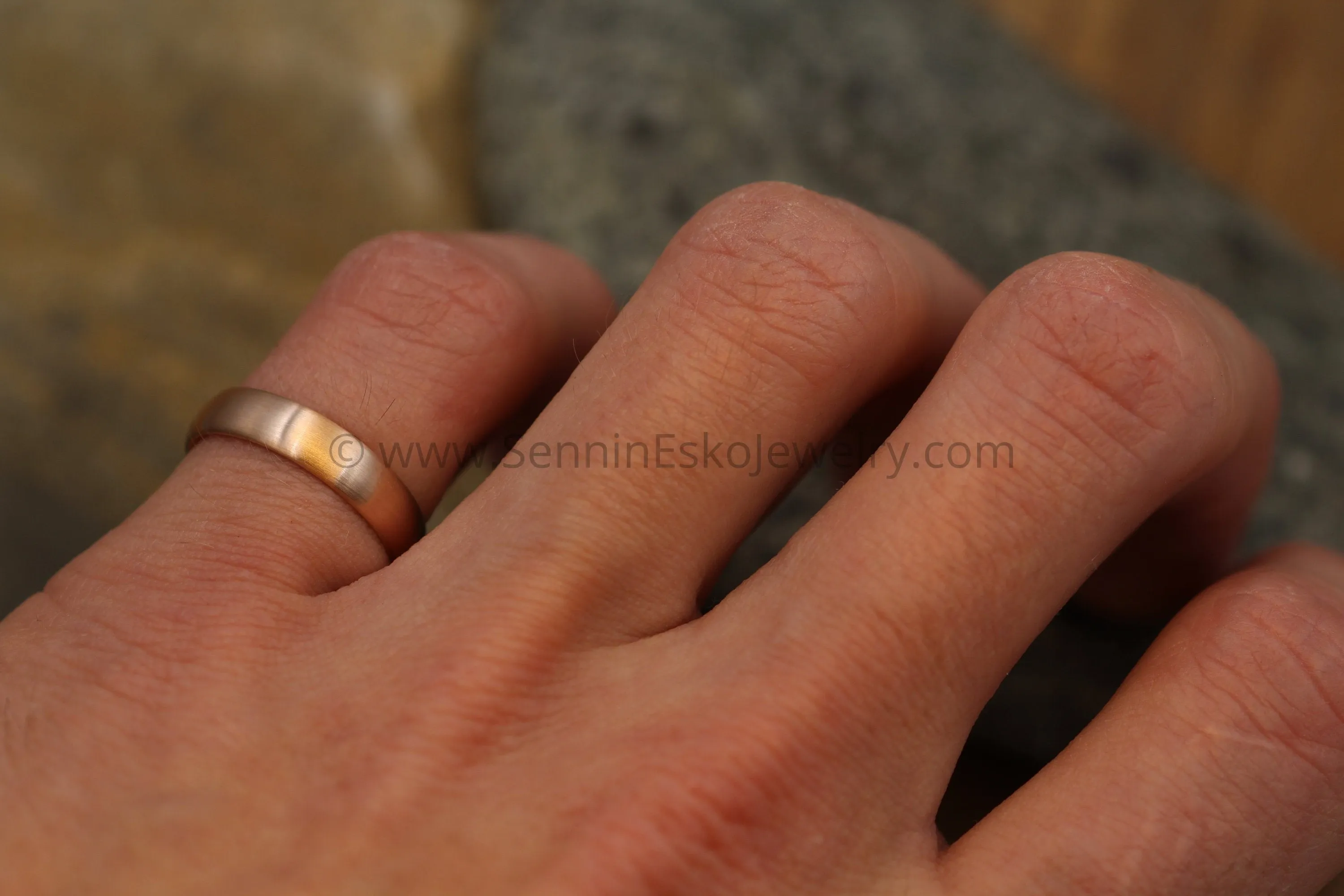 Comfort Fit 14kt Yellow Gold 4.5x1.4mm Band - Matte Finish