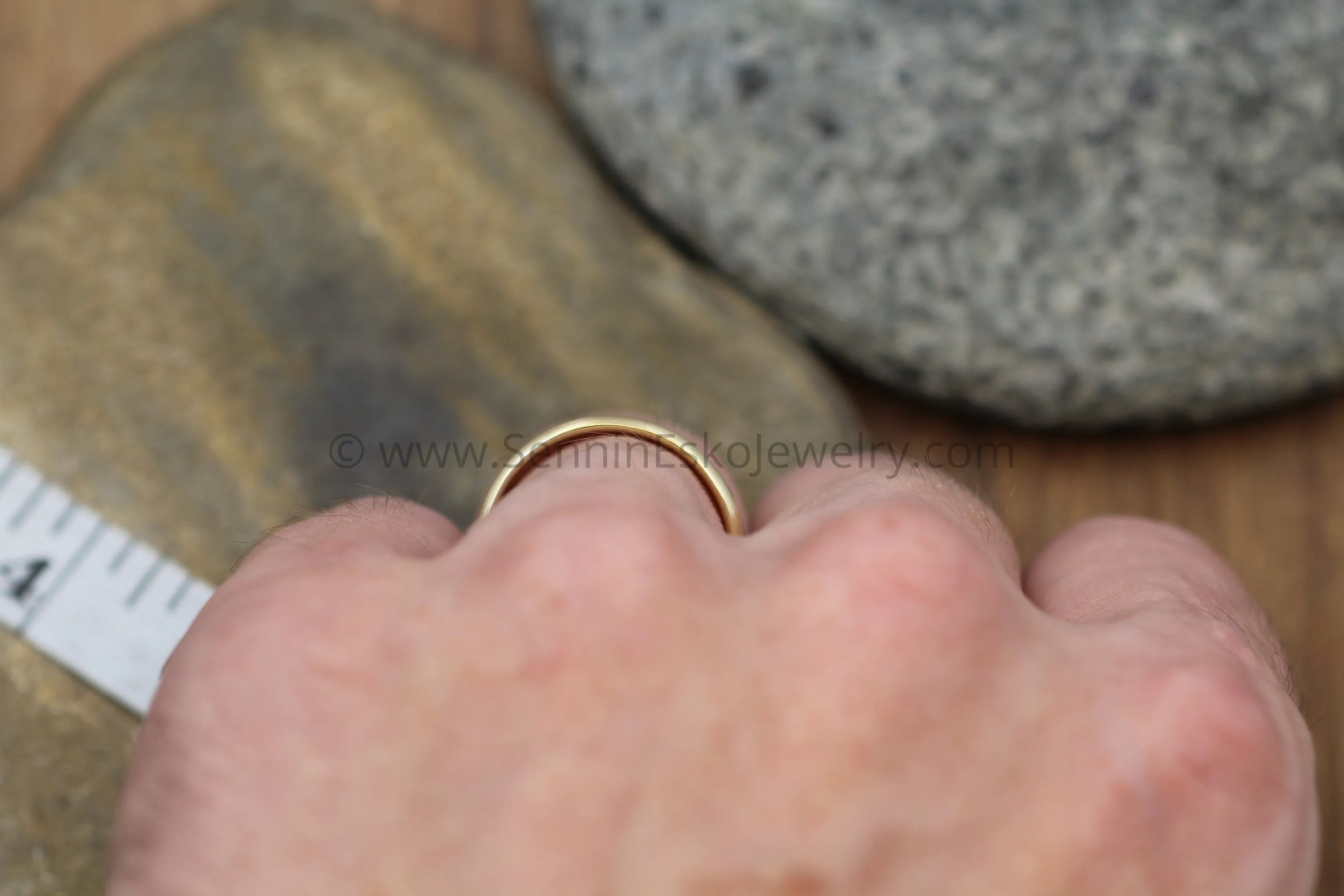 Comfort Fit 14kt Yellow Gold 4.5x1.4mm Band - Matte Finish
