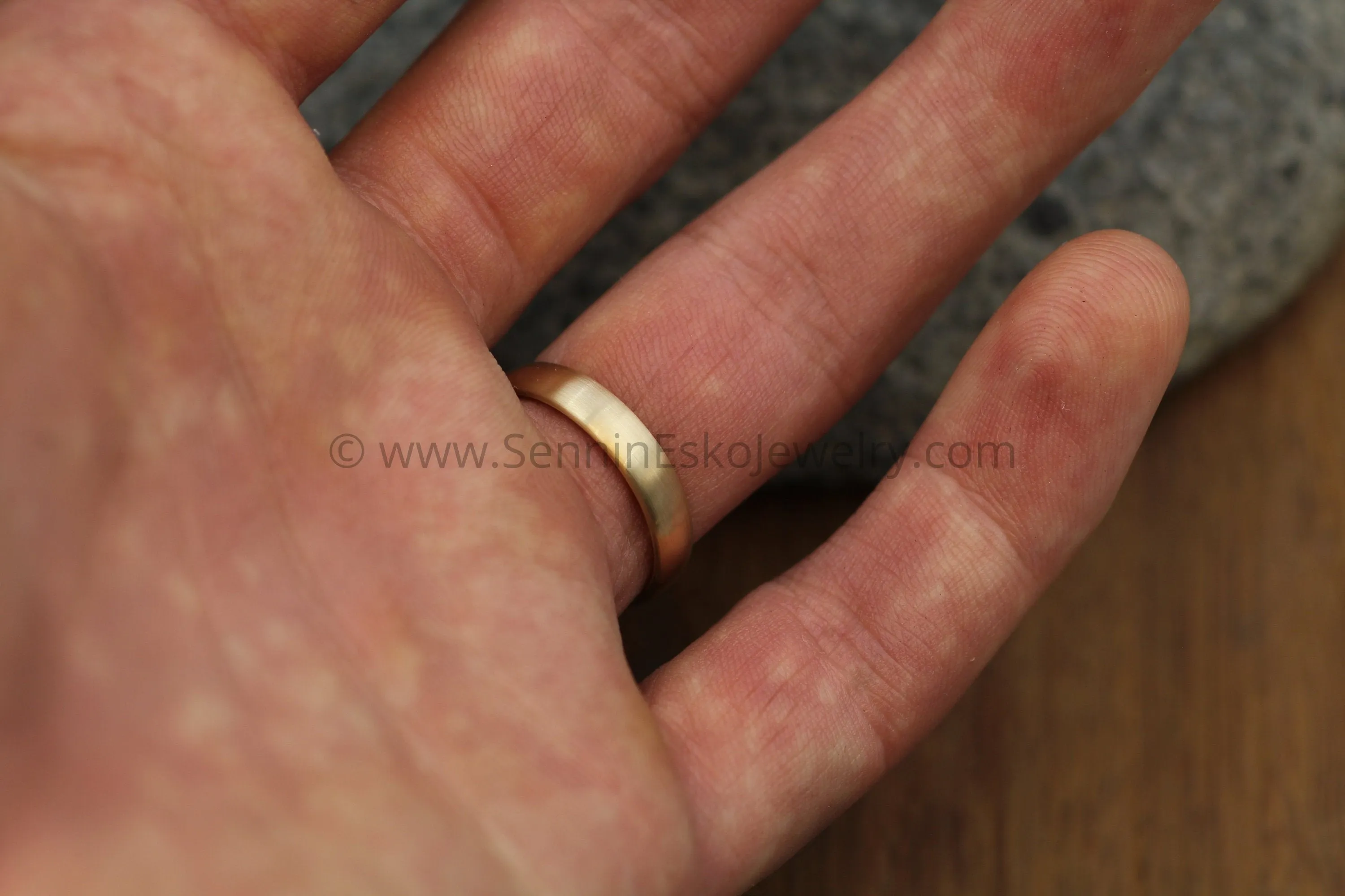 Comfort Fit 14kt Yellow Gold 4.5x1.4mm Band - Matte Finish