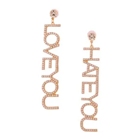 Contradiction Drop Dangle Earrings Gold Plated
