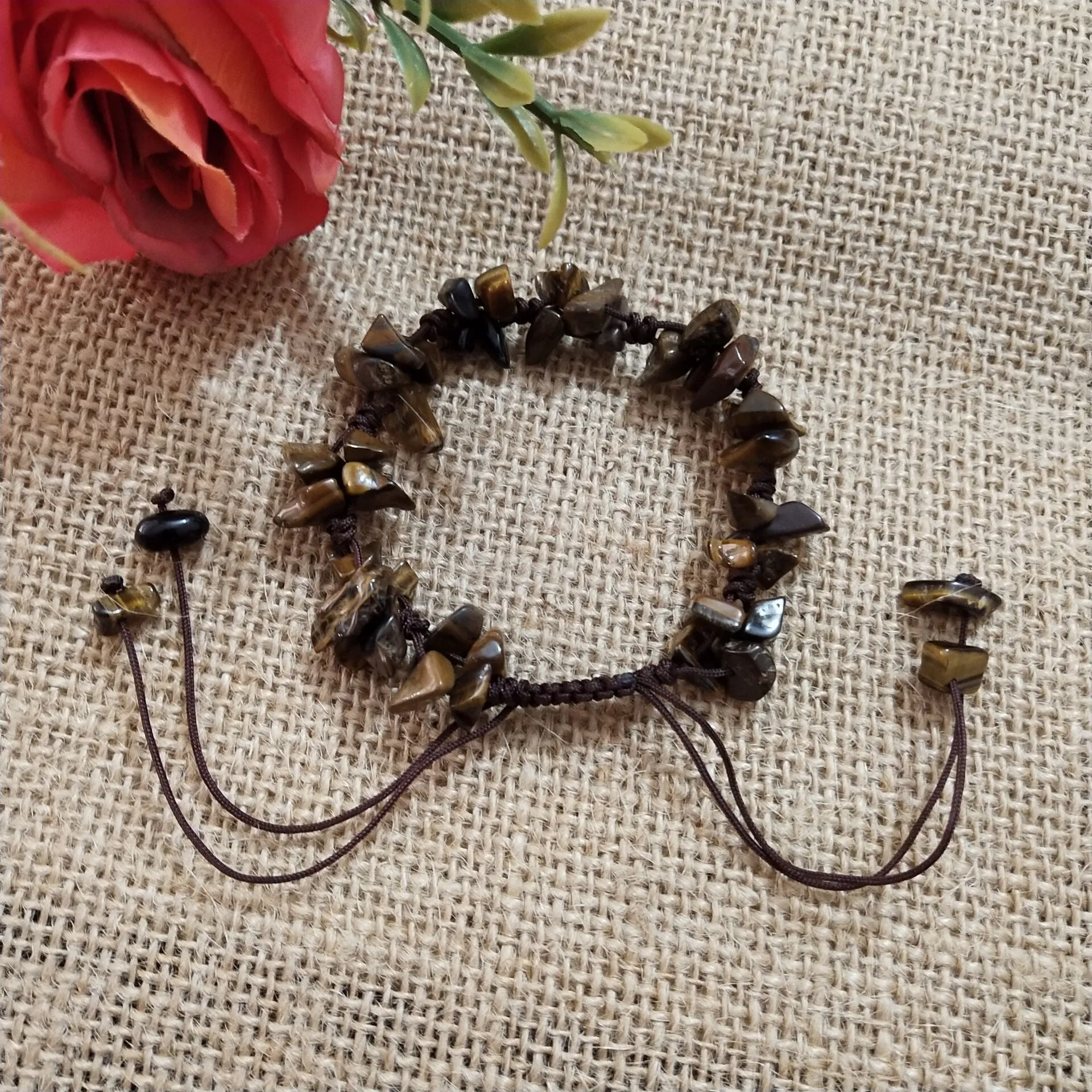 Crystal agate gravel hand-woven bracelet