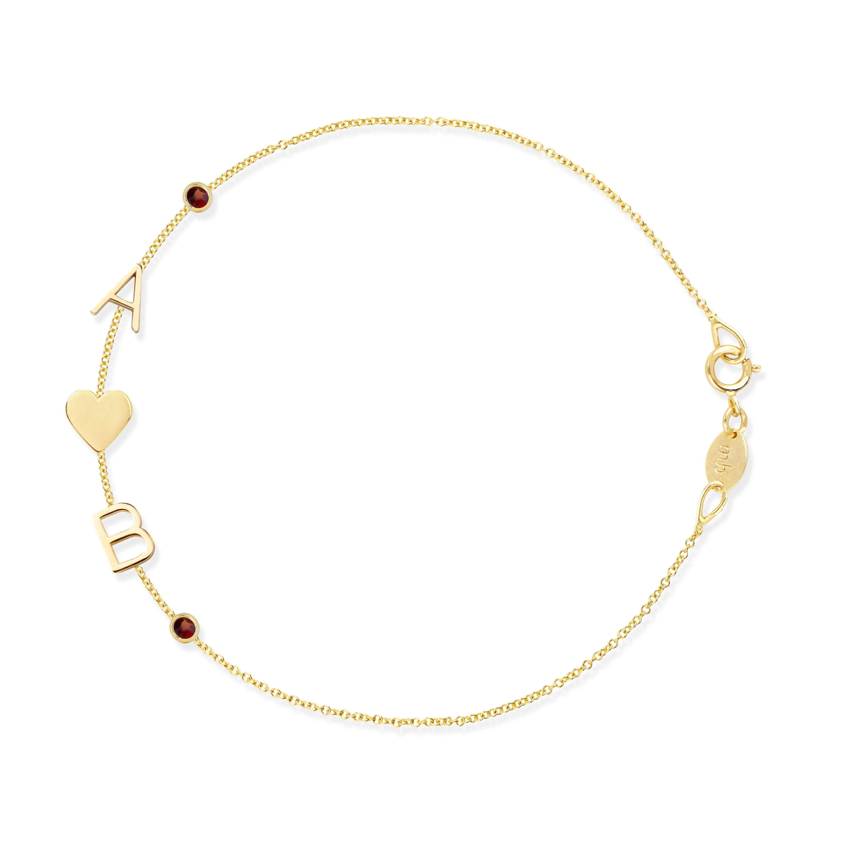 Custom Gold Bracelet - 5 Letters