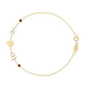 Custom Gold Bracelet - 5 Letters