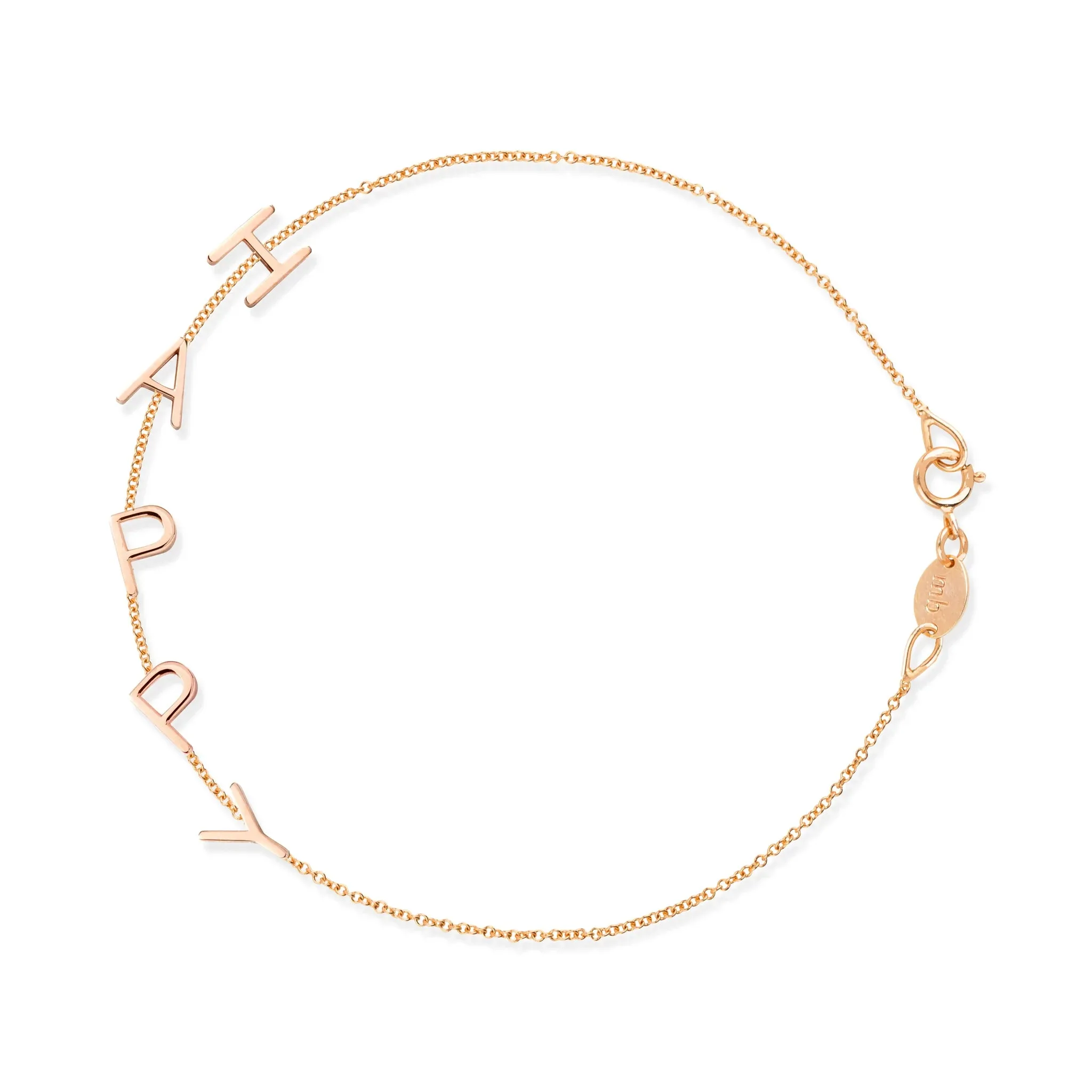 Custom Gold Bracelet - 5 Letters