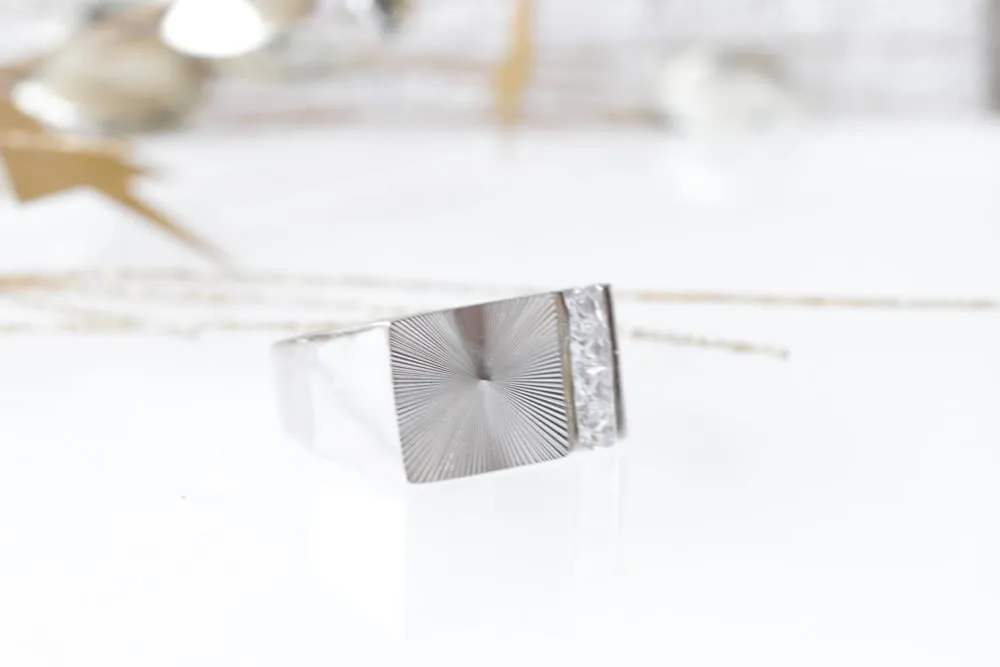 CZ HALO RING