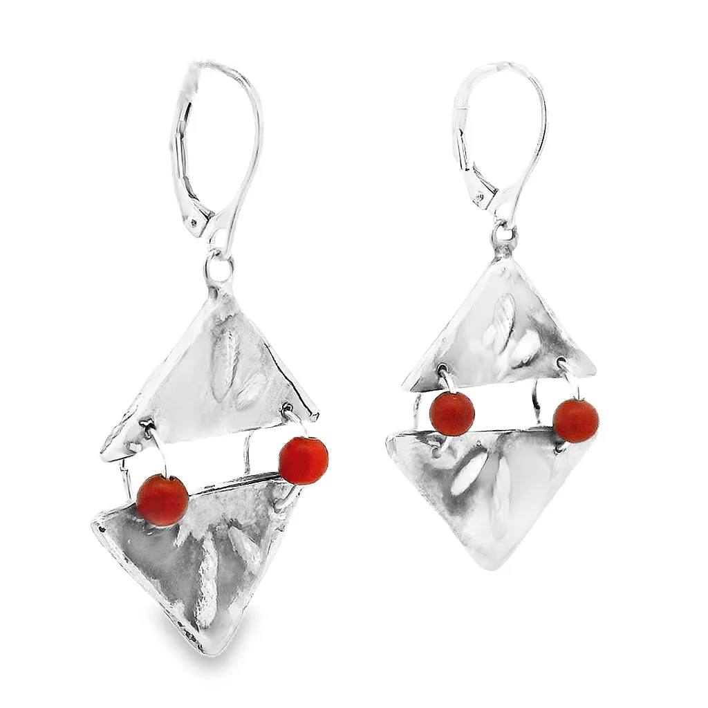 Dangle Carnelian Split earrings