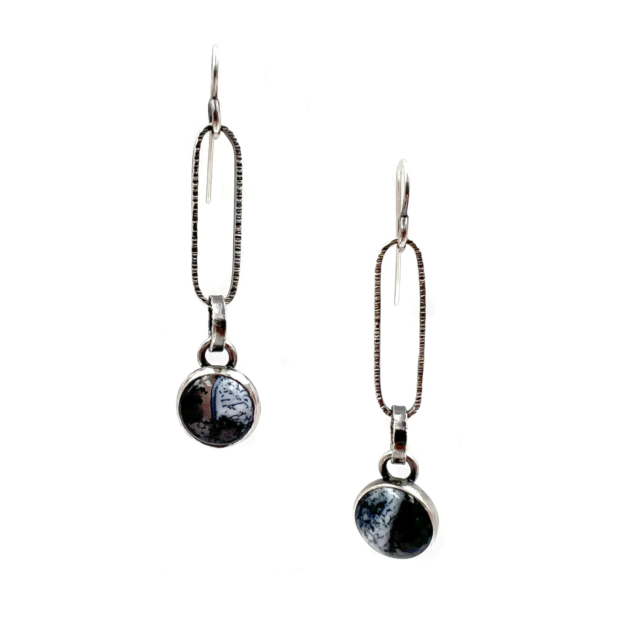 Dendritic Opal Link Earrings