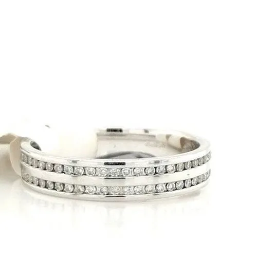 Double row Diamonds wedding band .25ct