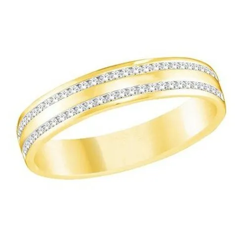 Double row Diamonds wedding band .25ct