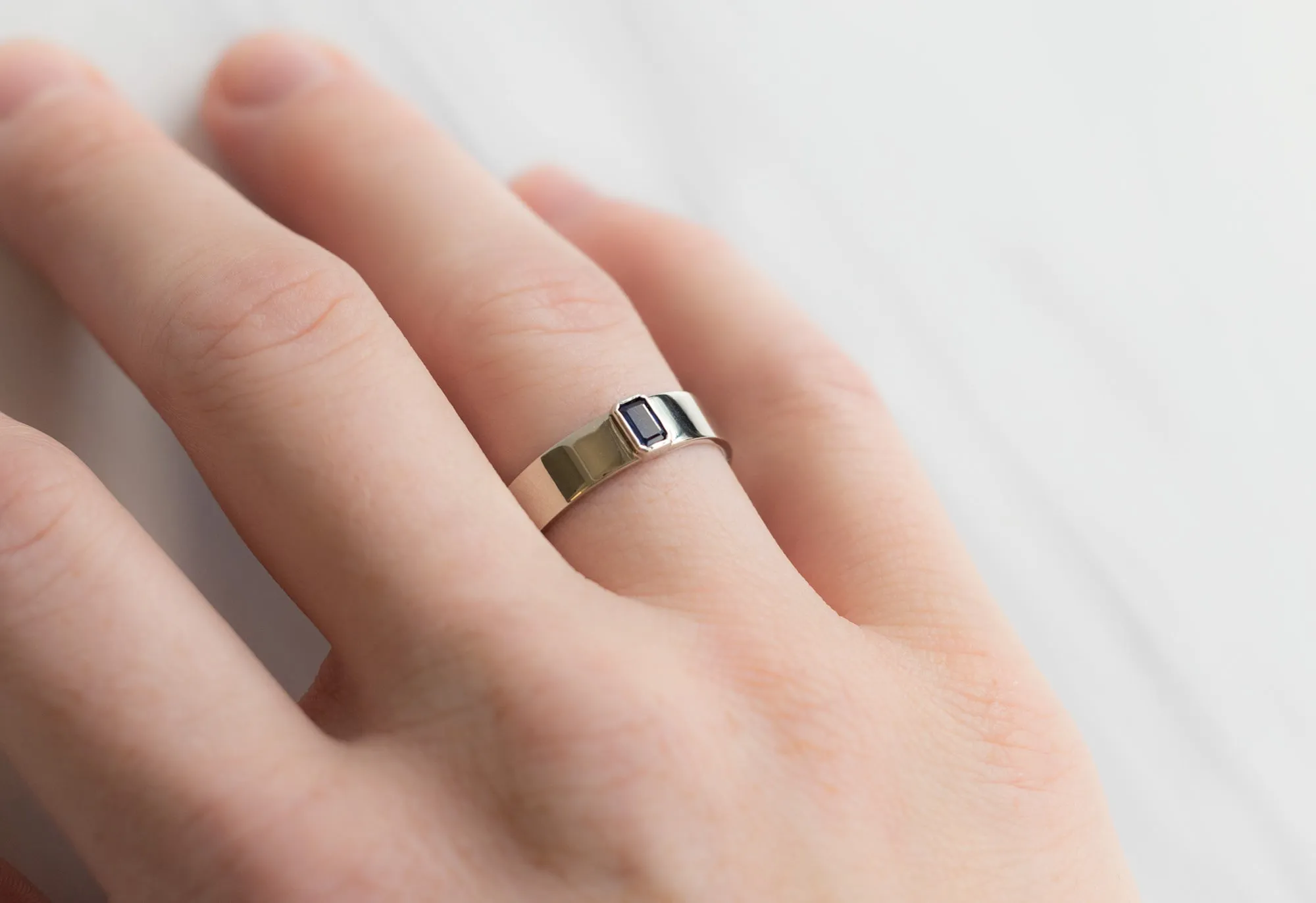 Emerald-Cut Sapphire Cigar Band