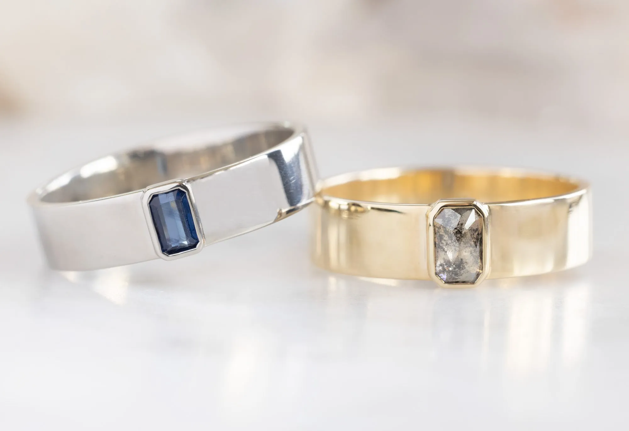 Emerald-Cut Sapphire Cigar Band