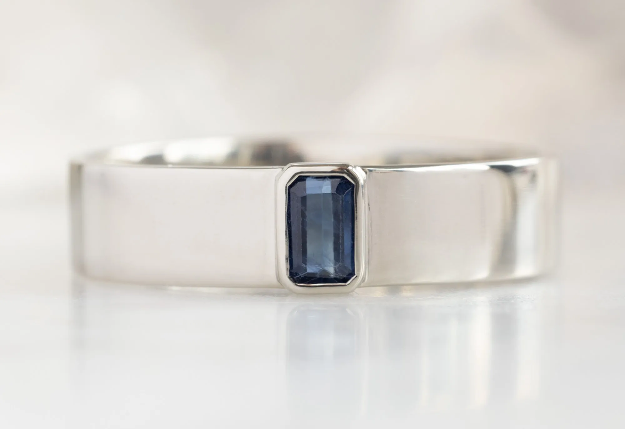 Emerald-Cut Sapphire Cigar Band