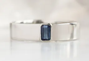 Emerald-Cut Sapphire Cigar Band