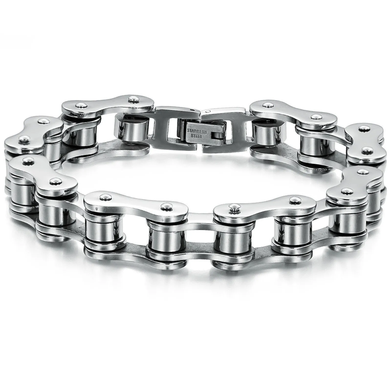 Fashion Stainless Steel Bike Bracelet Men Biker Bicycle Motorcycle Chain Bracelets Bangles Jewelry