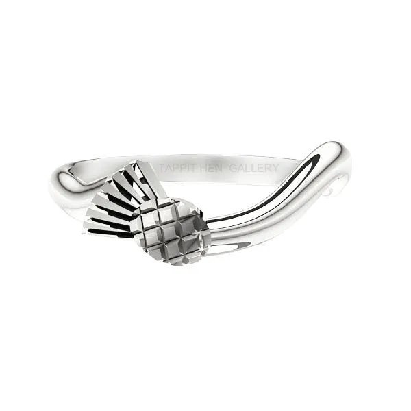 FLOWING SCOTTISH THISTLE WEDDING RING