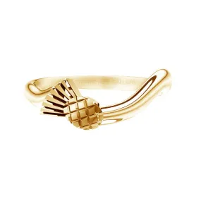 FLOWING SCOTTISH THISTLE WEDDING RING
