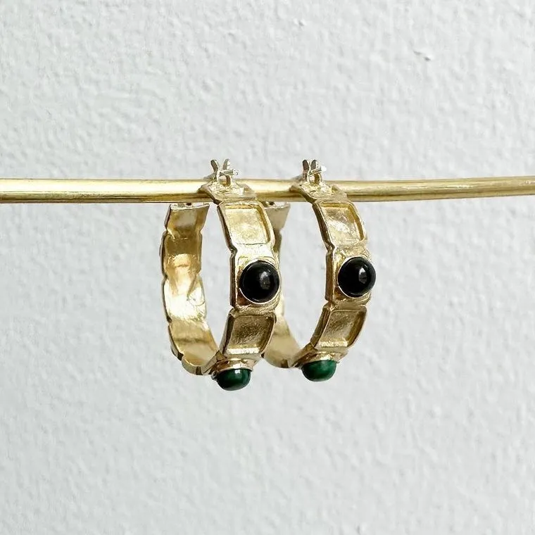 Gem-stoned Hoops