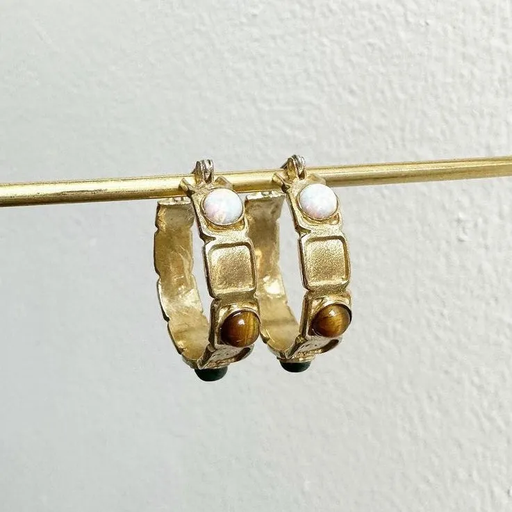 Gem-stoned Hoops