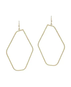 Geometric Gold Wire Earrings