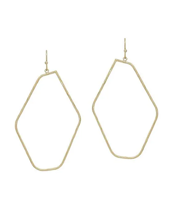 Geometric Gold Wire Earrings
