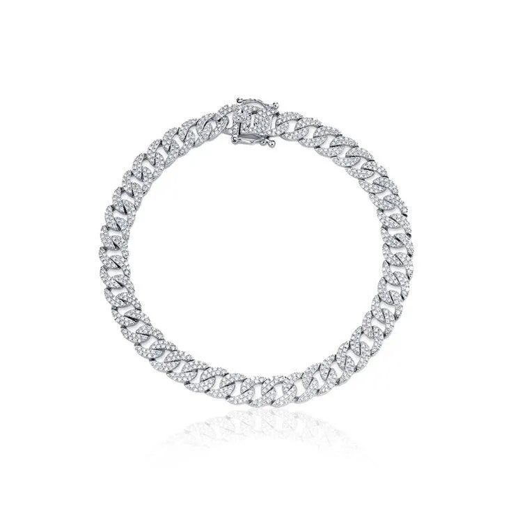 Gold and Diamond Curblink Bracelet