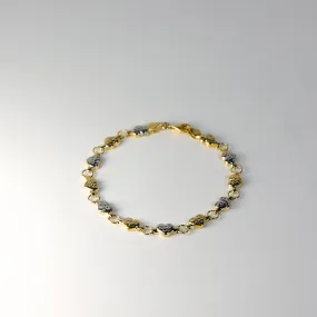 Gold Stampato Heart Bracelet Model-AB0265