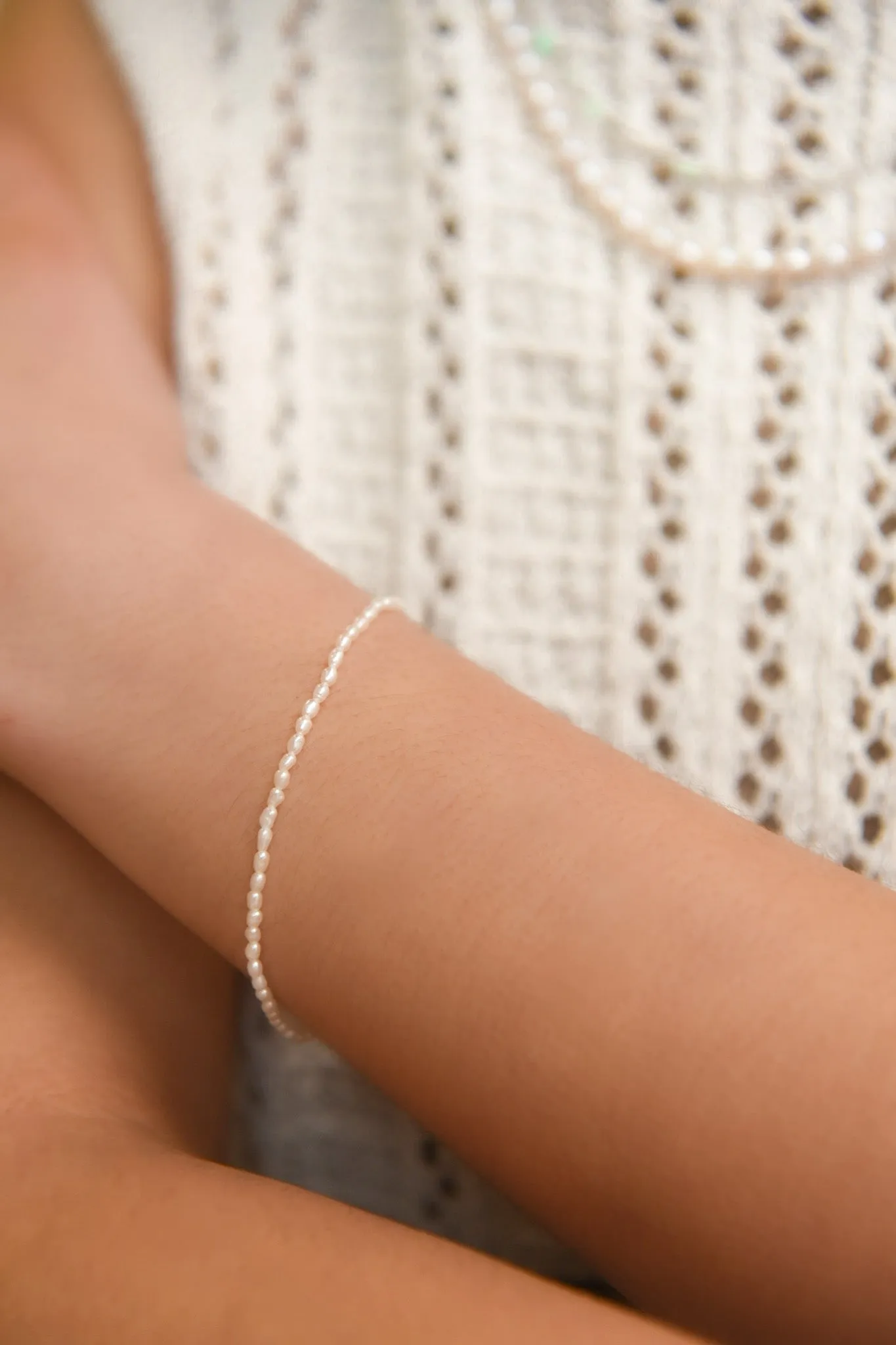 Golden Petite Pearl Bracelet