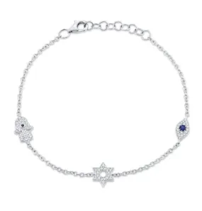 hamsa eye star bracelet