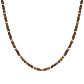 Heishi Beaded Necklace - Solid Silver