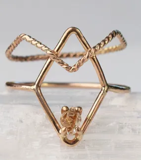 Herkimer Diamond Shiva Ring