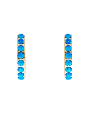 Indigo Opal Midi Hoops