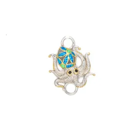 Kovel Filigree Blue Opal Flower Octopus Topper