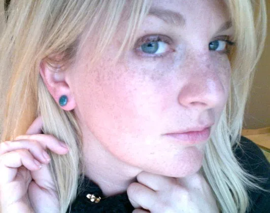Lilac Opal Small Disc Stud Earrings