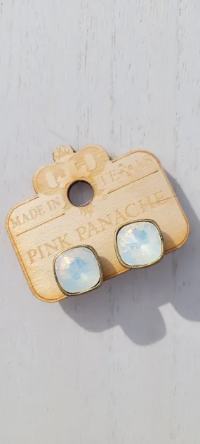 Lisa Earrings - White - Pink Panache