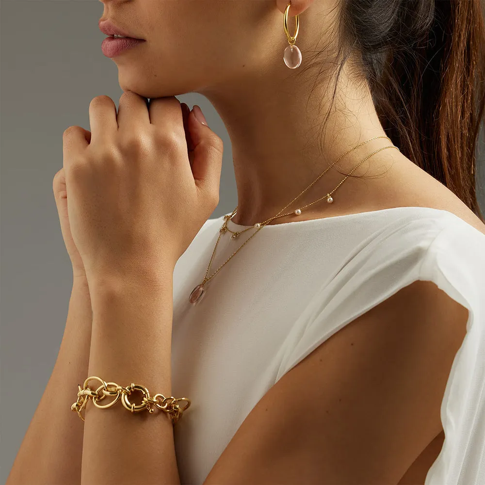 Lola thick gold chain link bracelet