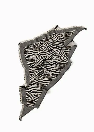 Look Reversible Zebra Triangle Scarf