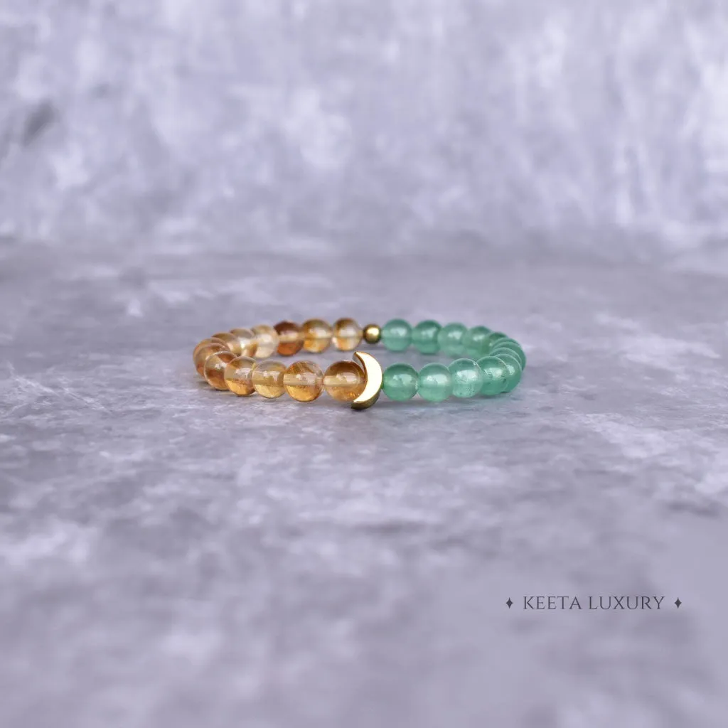 Lunar - Green Aventurine & Citrine Bracelet
