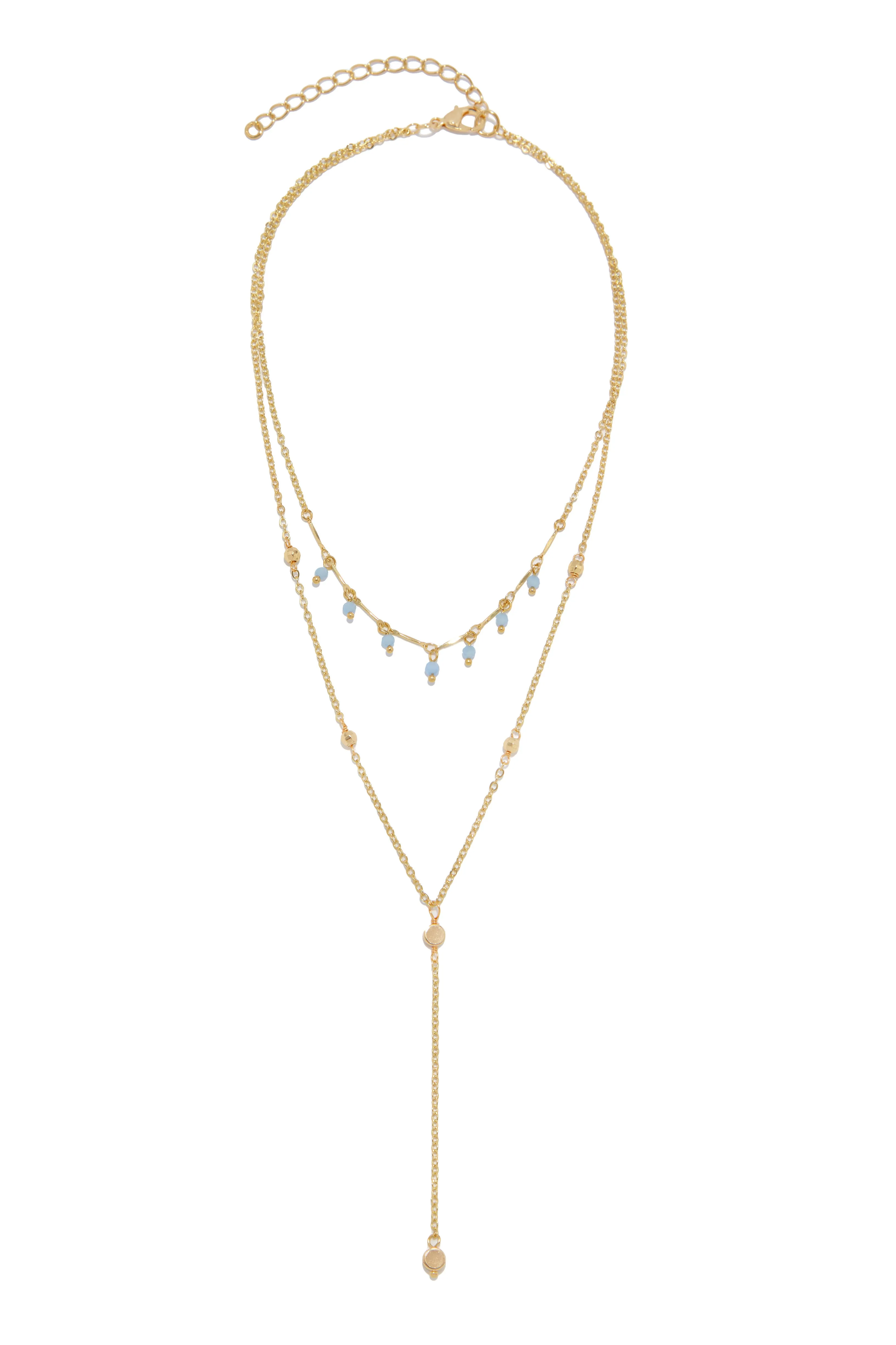 Marsi Beaded Layered Necklace - Gold