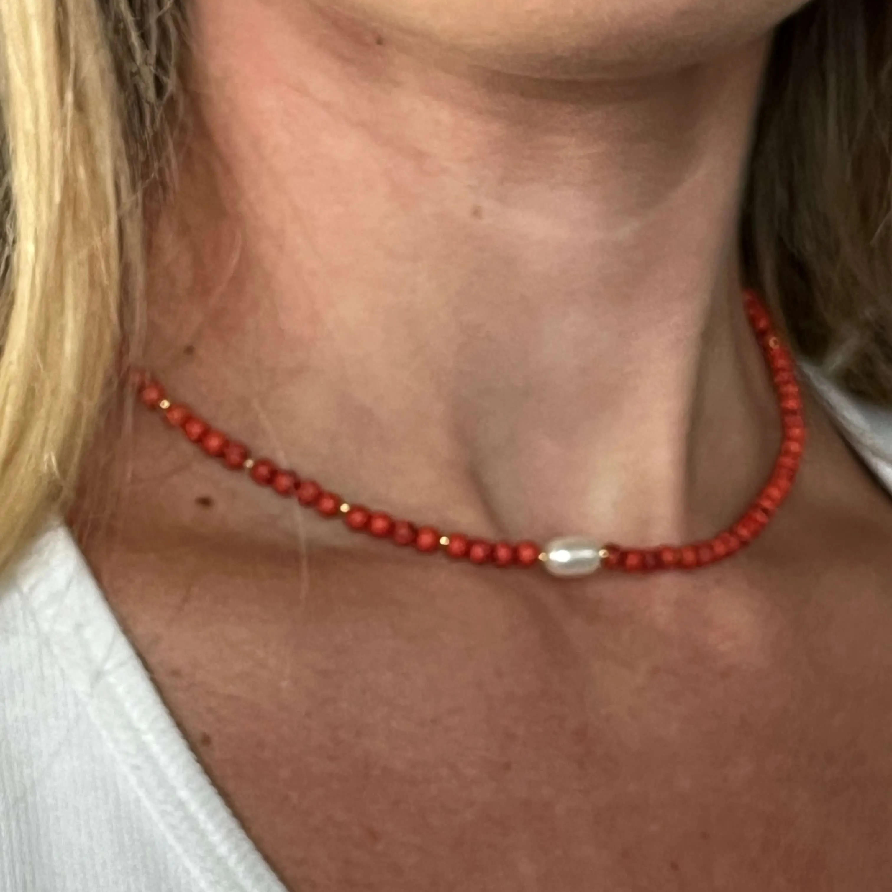 Mayu Beaded Pearl Choker