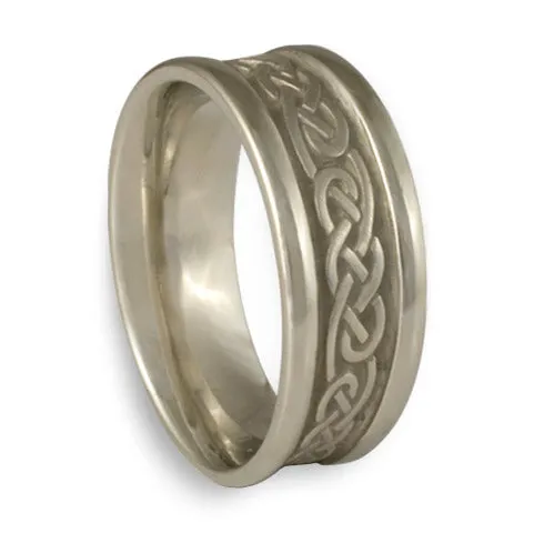 Medium Self Bordered Infinity Wedding Ring in 14K White Gold