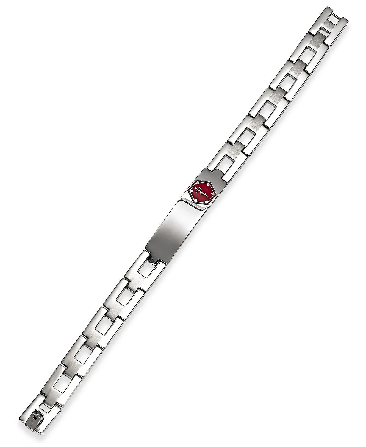 Men's Stainless Steel Medical ID Bracelet