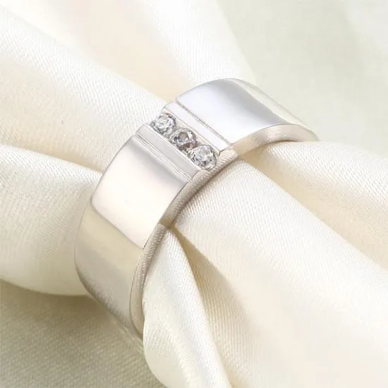 Men's Wedding Band Sterling 925 Silver Ring