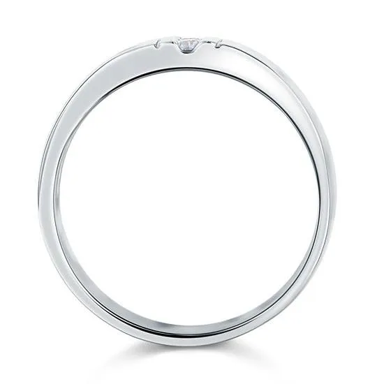 Men's Wedding Band Sterling 925 Silver Ring