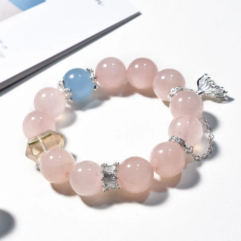 Merman's Love - Rose Quartz Bracelet