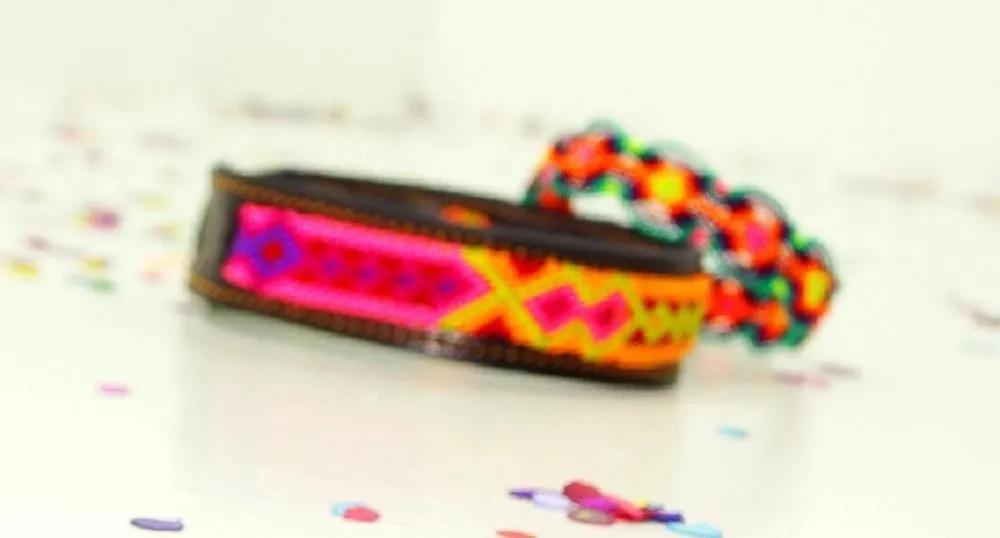Mexican Friendship Bracelet Set in Pink & Yellow