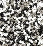 Mother of Pearl Shell Mrs & Mrs Glass Bead Mix Necklace