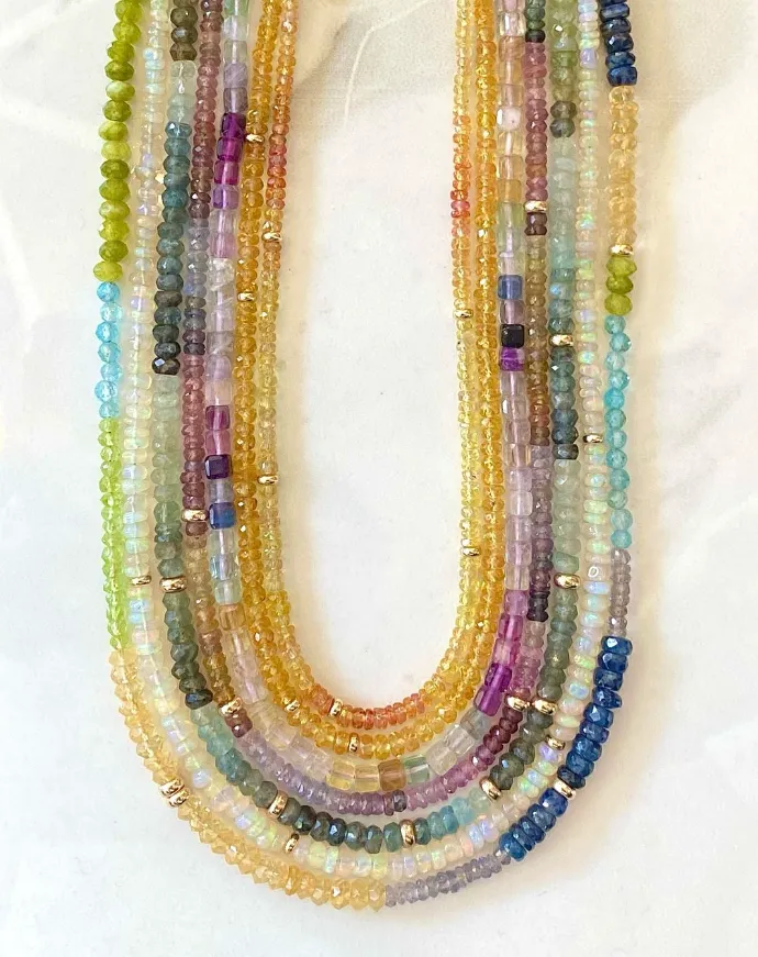 Multicolor Fluorite Beaded Necklace