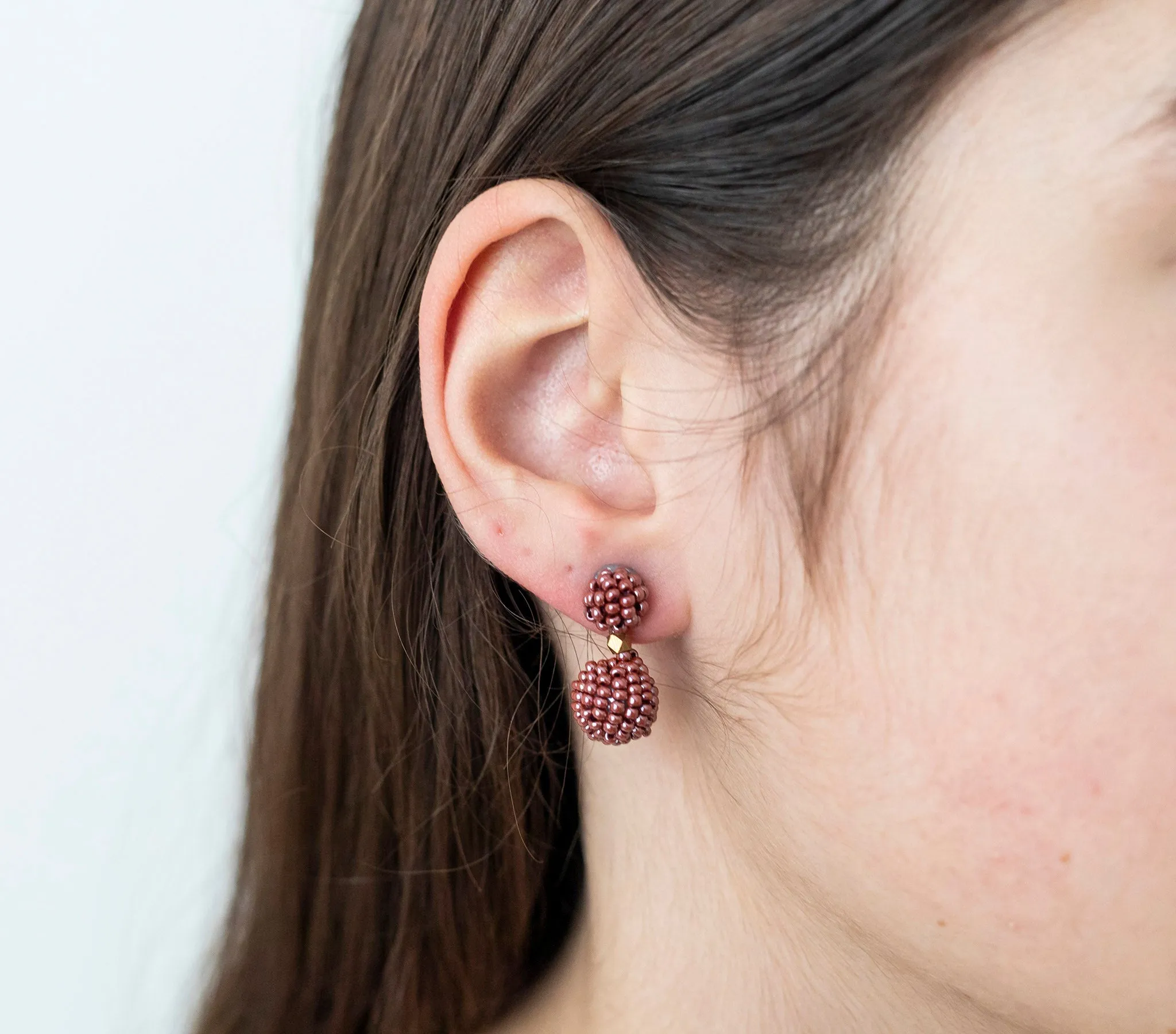***NEW*** <br>The Waldorf Earring <br> Mulberry